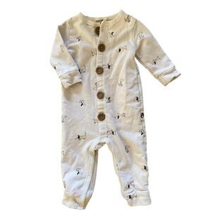 Rabbit + Bear Outfit - 0-3 months - Organic Cotton with Dogs
